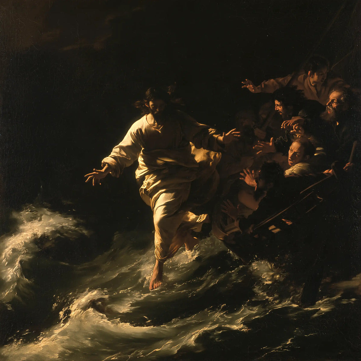 Jesus Walking on Water — The Outstretched Hand above the Eddy