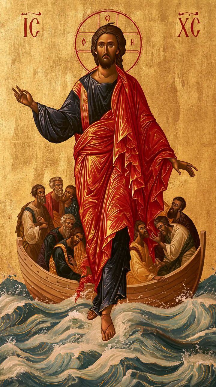 Jesus Walking on Water - Contemporary Byzantine · Portrait n° 16