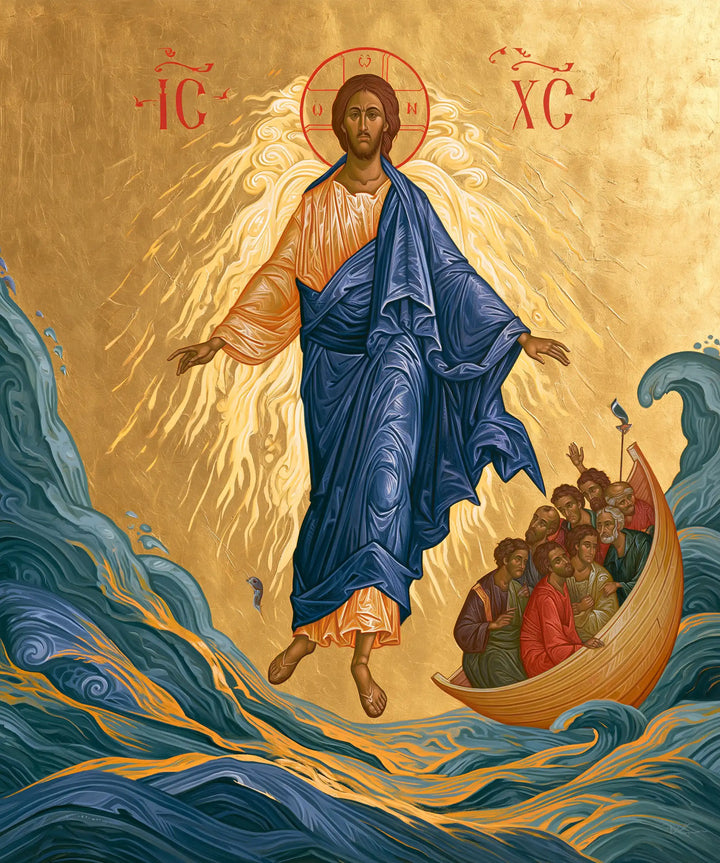 Jesus Walking on Water - Contemporary Byzantine · Portrait n° 28