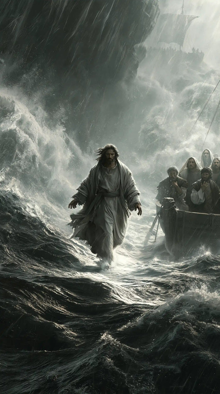 Jesus Walking on Water — Walking through the Silver Rain