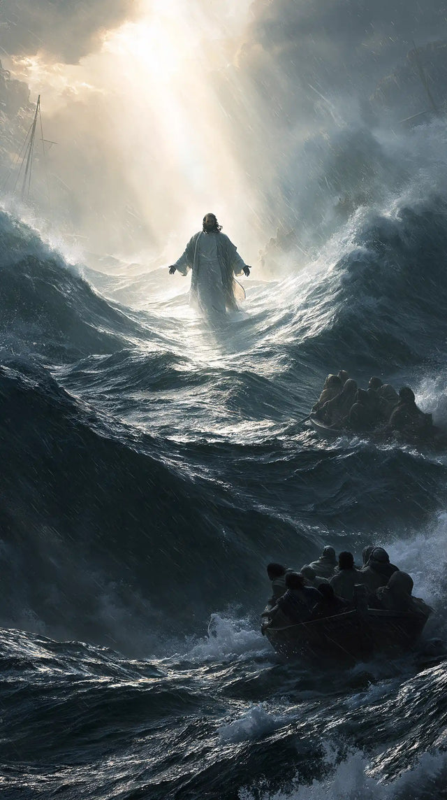 Jesus Walking on Water — Light at the Summit of Dark Waters