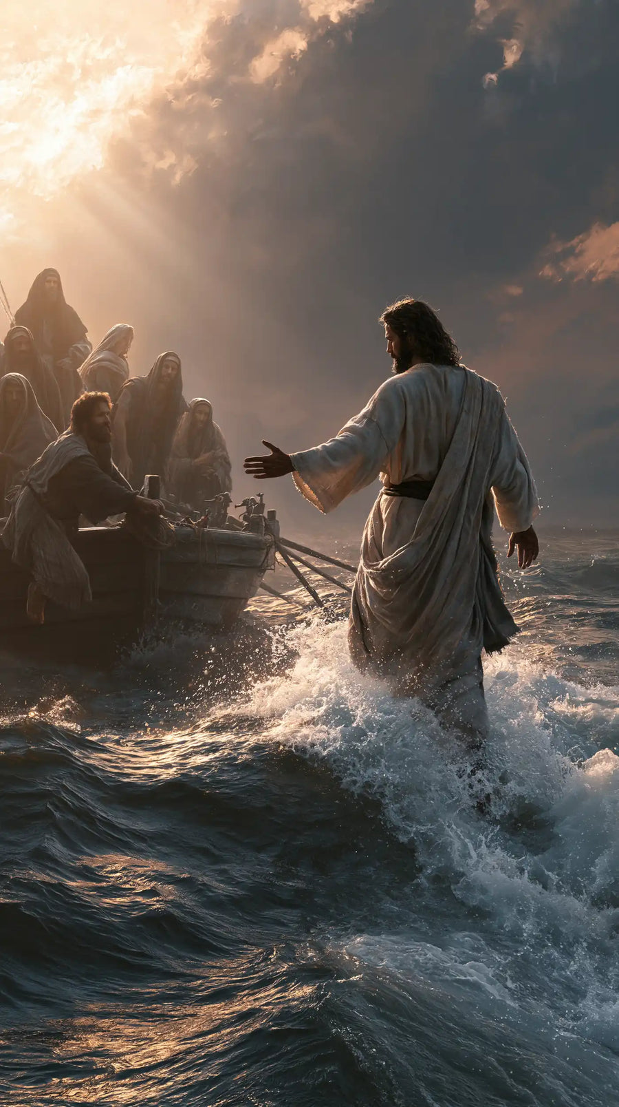 Jesus Walking on Water - Jesus Calls Peter · Portrait n° 8