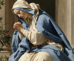 Virgin Mary in Prayer — A Confidence beside the Column