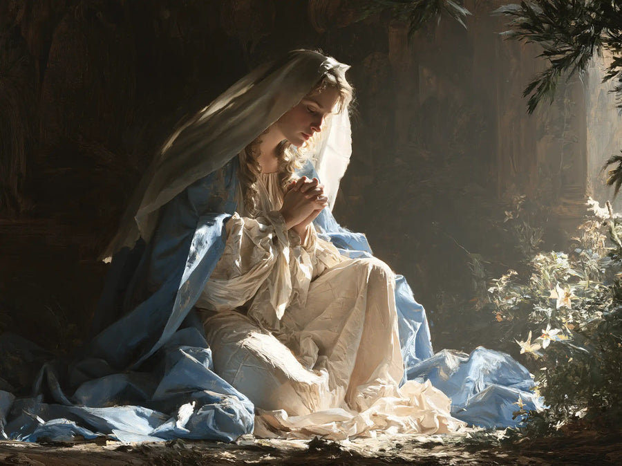 Virgin Mary in Prayer - Florentine Renaissance · Landscape n° 13