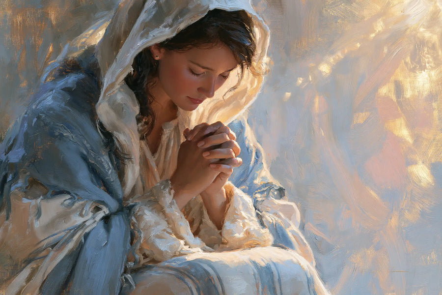 Virgin Mary in Prayer - Impressionist · Landscape n° 8
