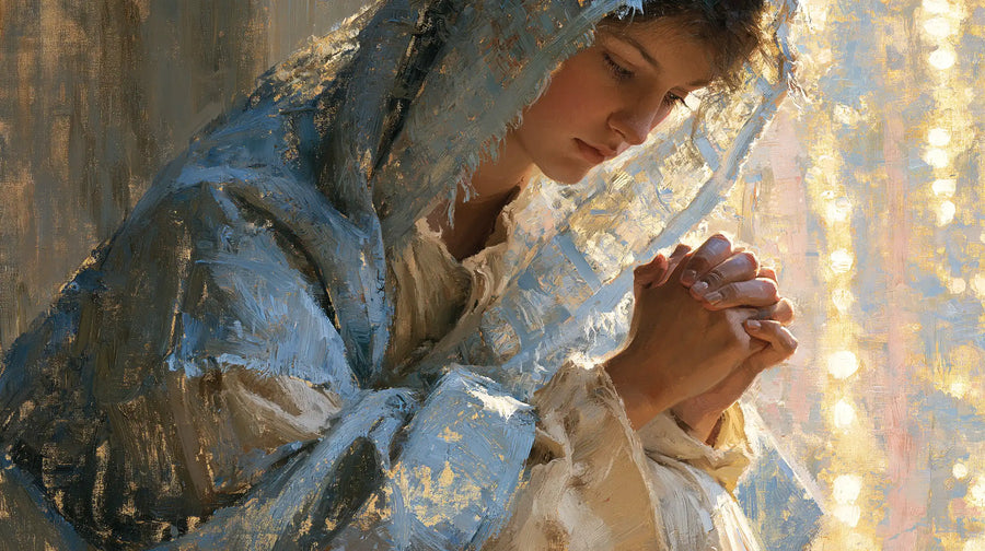 Virgin Mary in Prayer - Impressionist · Landscape n° 11