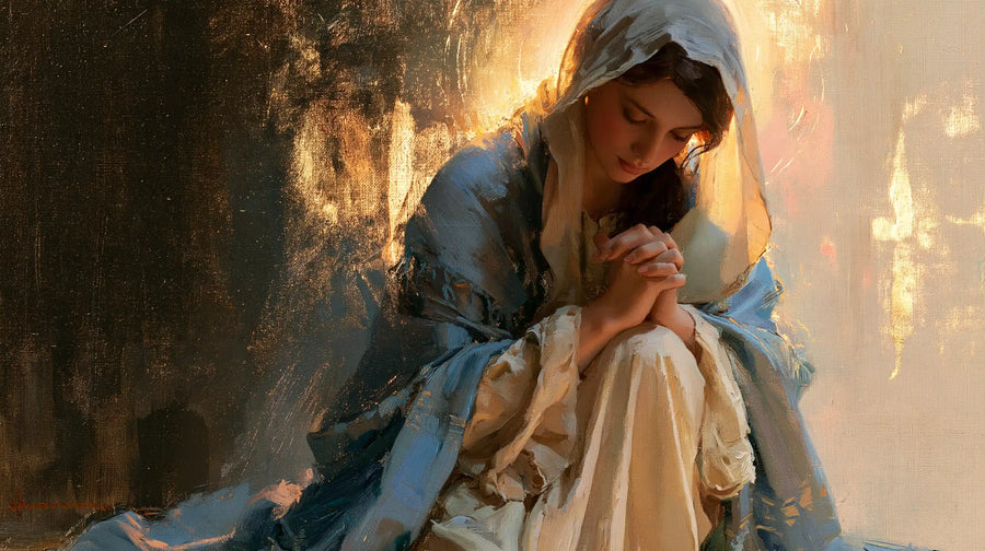 Virgin Mary in Prayer - Impressionist · Landscape n° 13