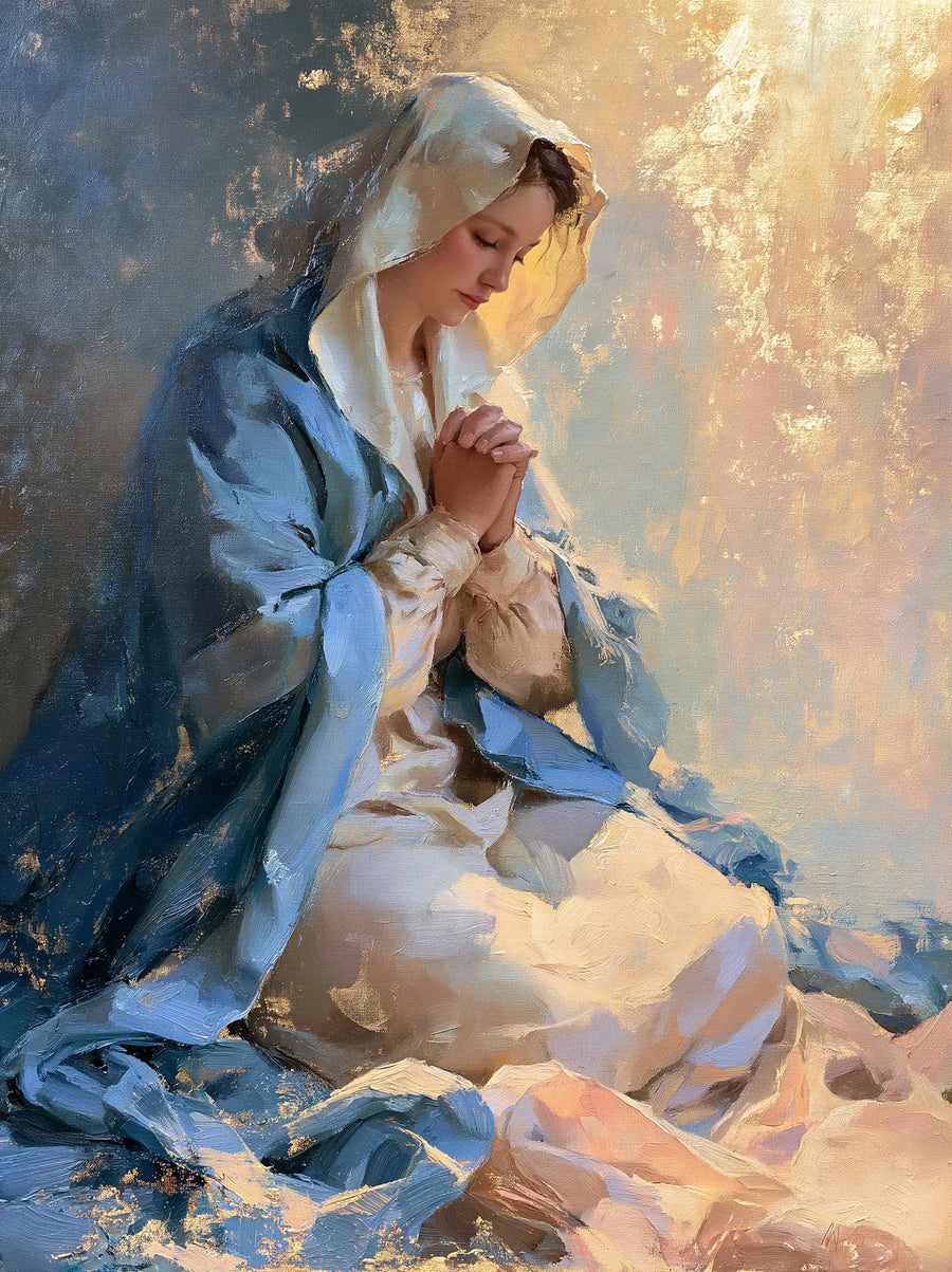Virgin Mary in Prayer - Impressionist · Portrait n° 11