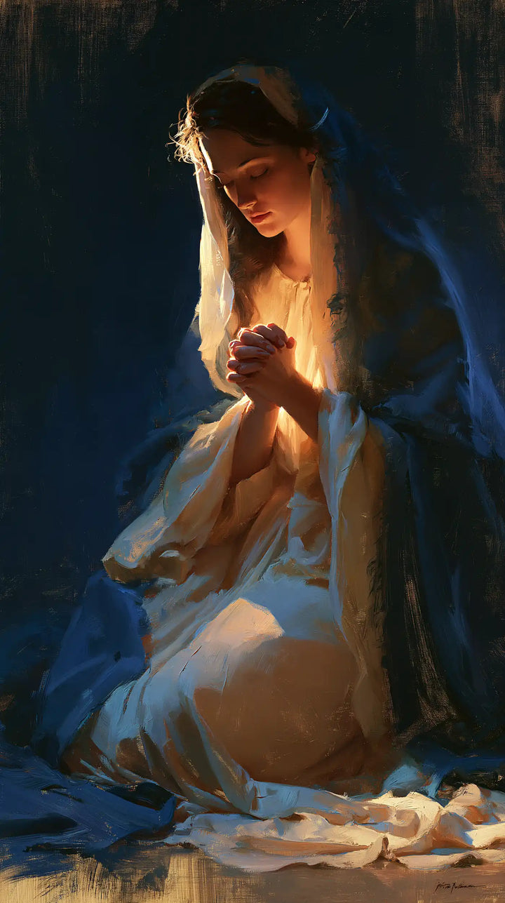 Virgin Mary in Prayer — Prayer at the Heart of Light