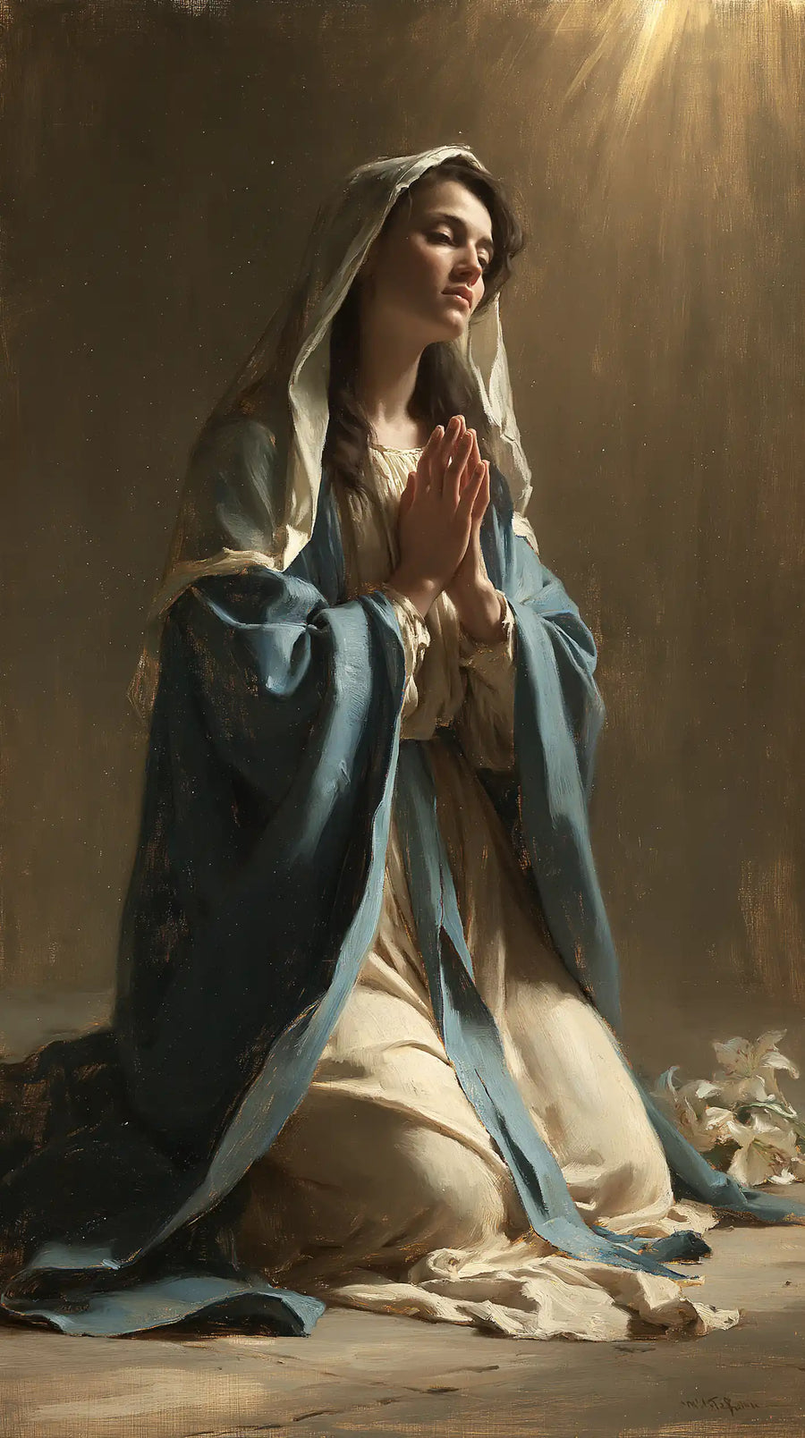 Virgin Mary in Prayer - Symbolist · Portrait n° 2