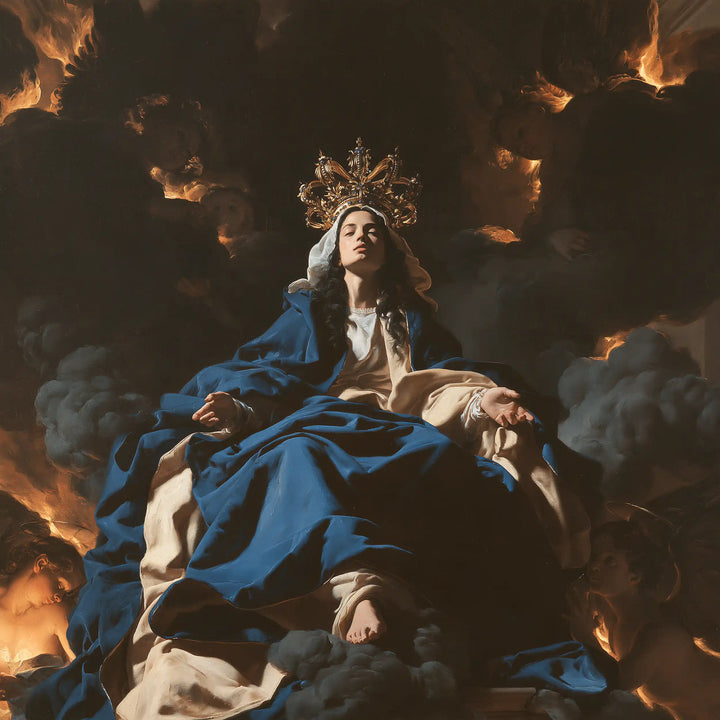 Mary, Queen of Heaven — Royal Calm Within the Ring of Embers