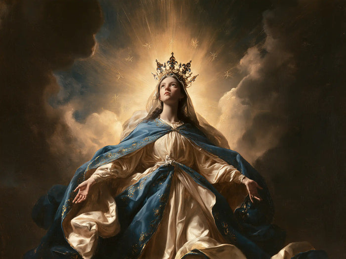 Mary, Queen of Heaven — Open Palms in the Arch of Shadow