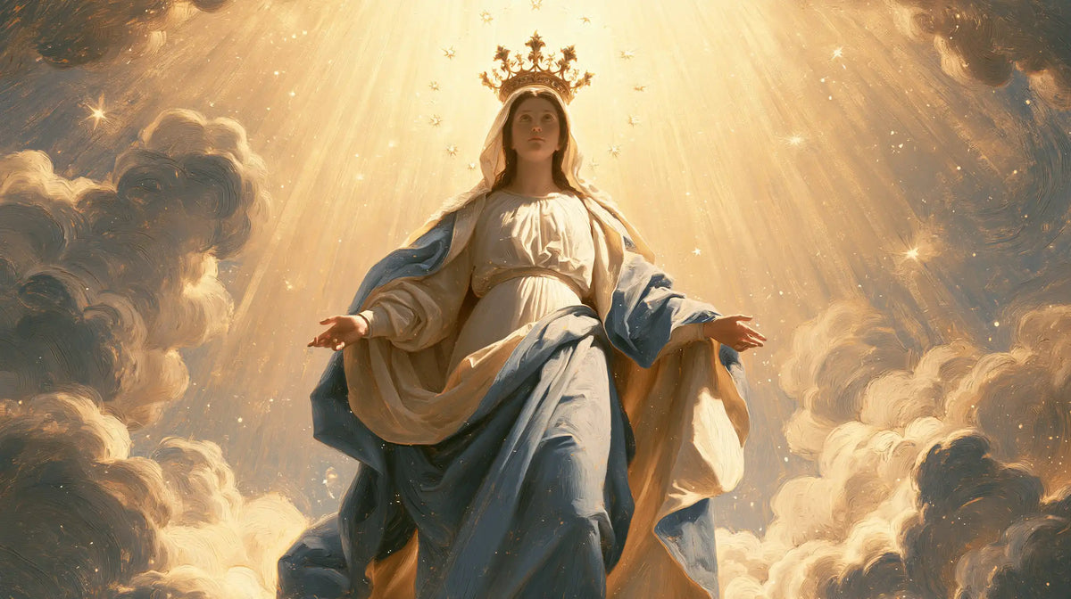 Mary, Queen of Heaven — Diagonal Drapery in the Golden River