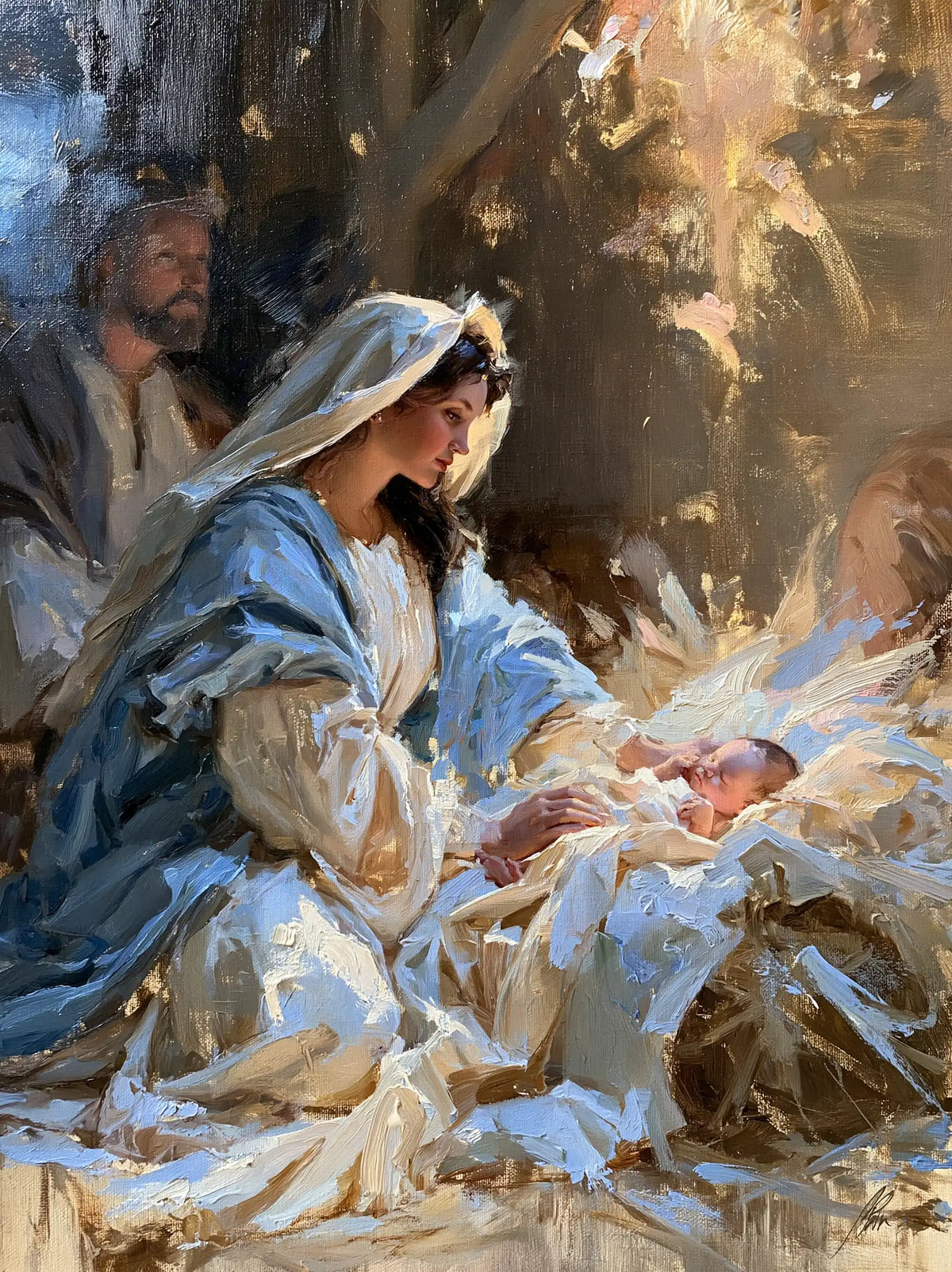 The Nativity — Light Descends Upon the Manger