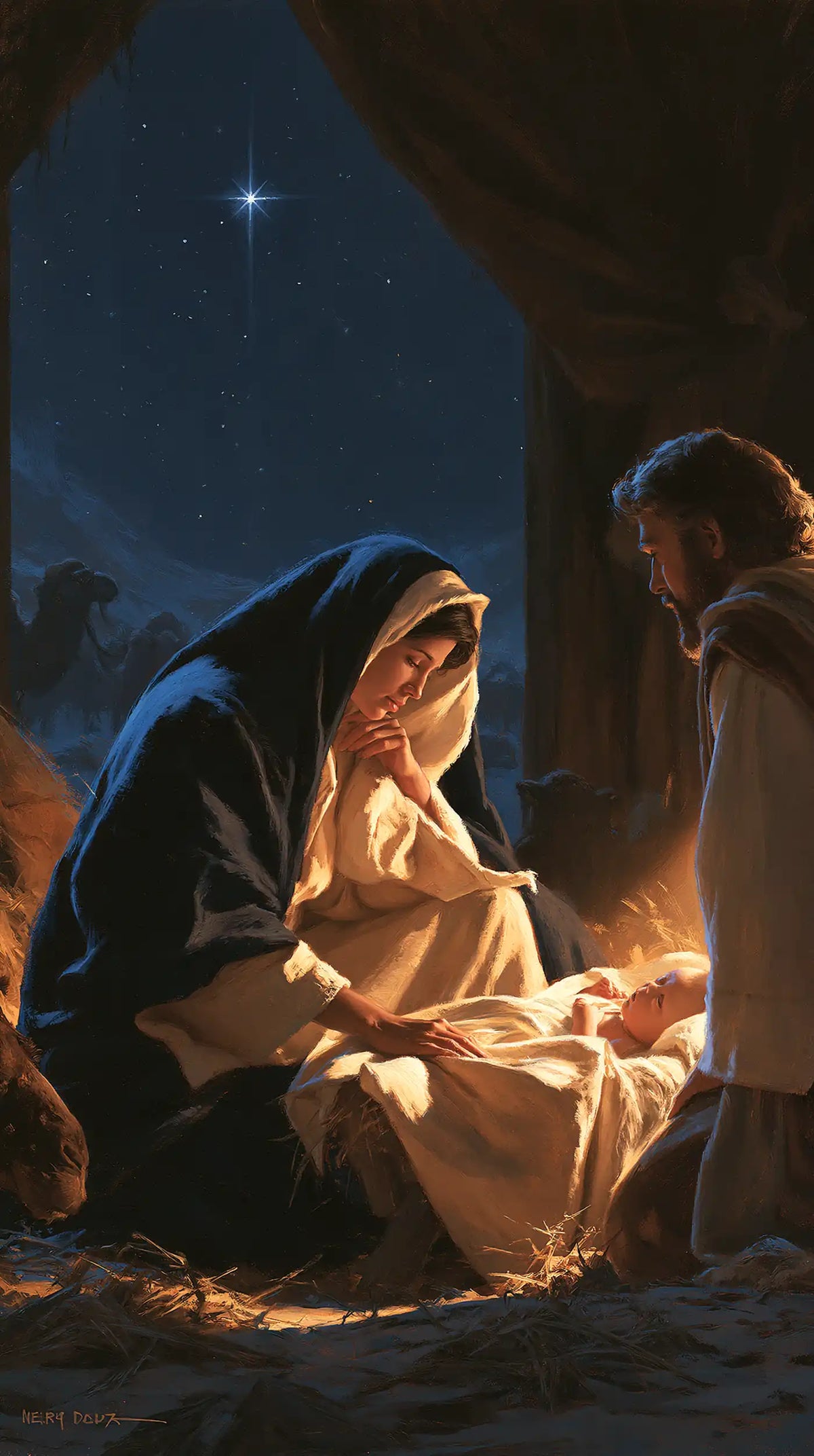 The Nativity — Repose Beneath the Great Night Drapery