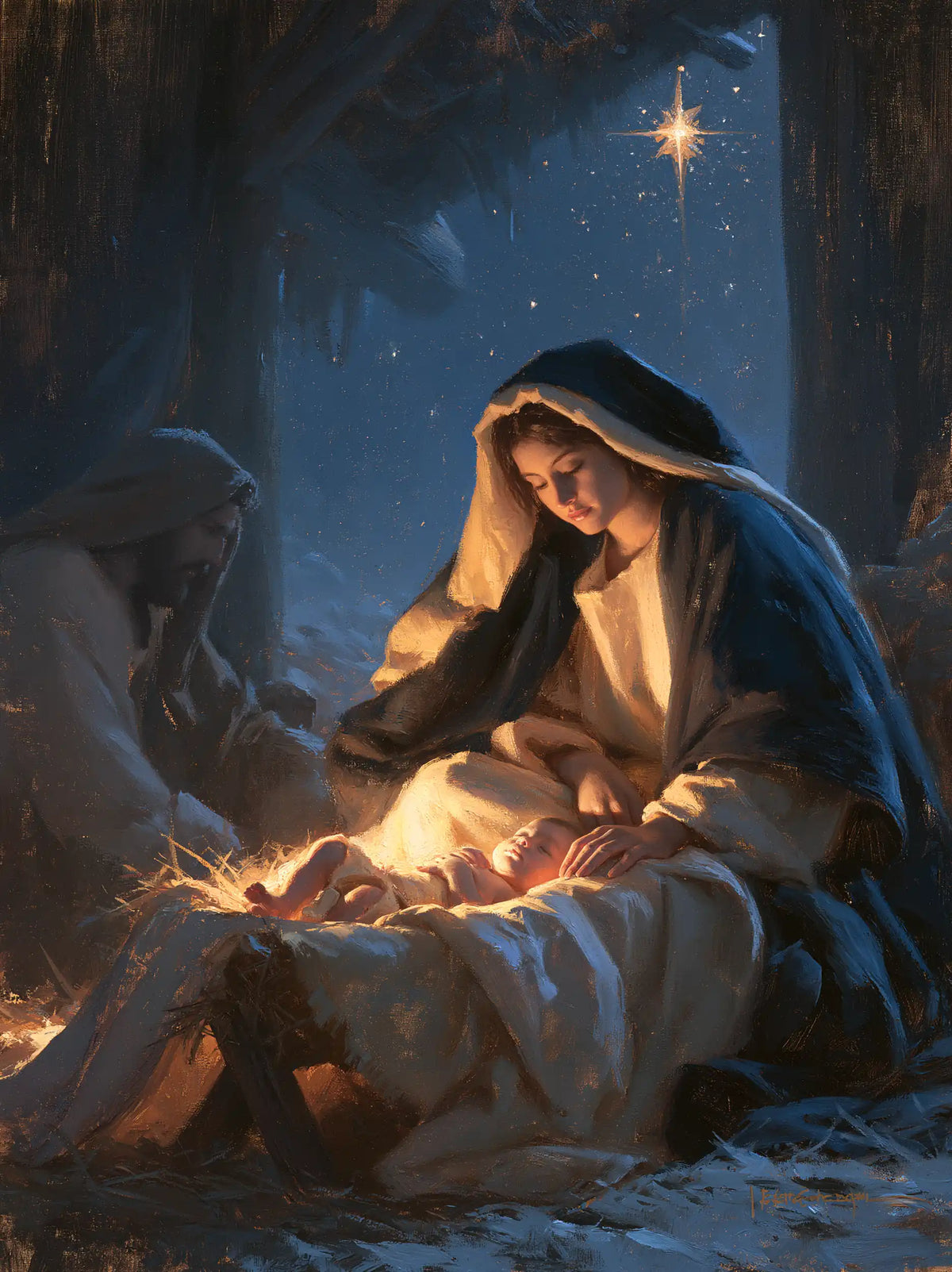 The Nativity — Hands Beneath the Copper Star