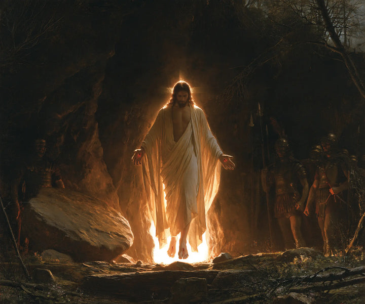 The Resurrection of Jesus Christ — The Glowing Threshold beneath the Halo