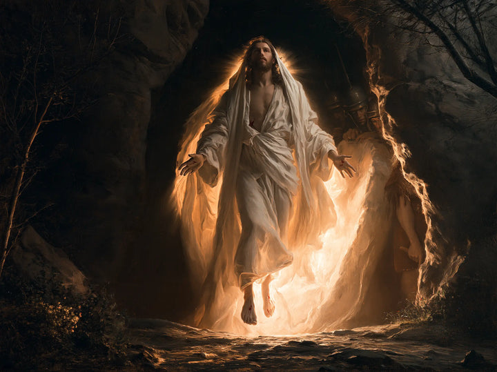 The Resurrection of Jesus Christ — Gold Enfolds the Suspended Step