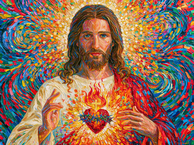 Sacred Heart of Jesus – Pointillist Post-Impressionism · Landscape no. 2