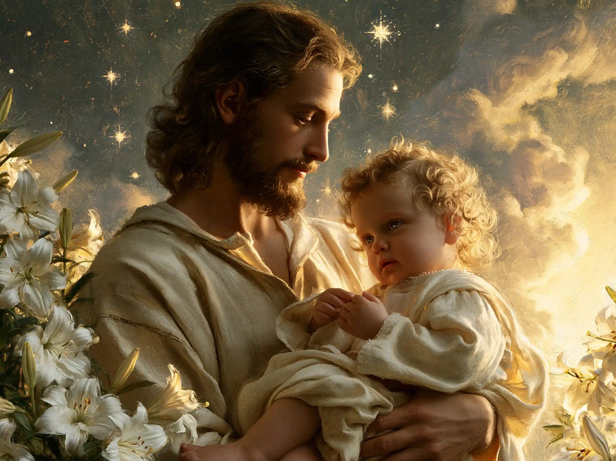 Saint Joseph with the Child Jesus – Symbolist · Landscape no. 2