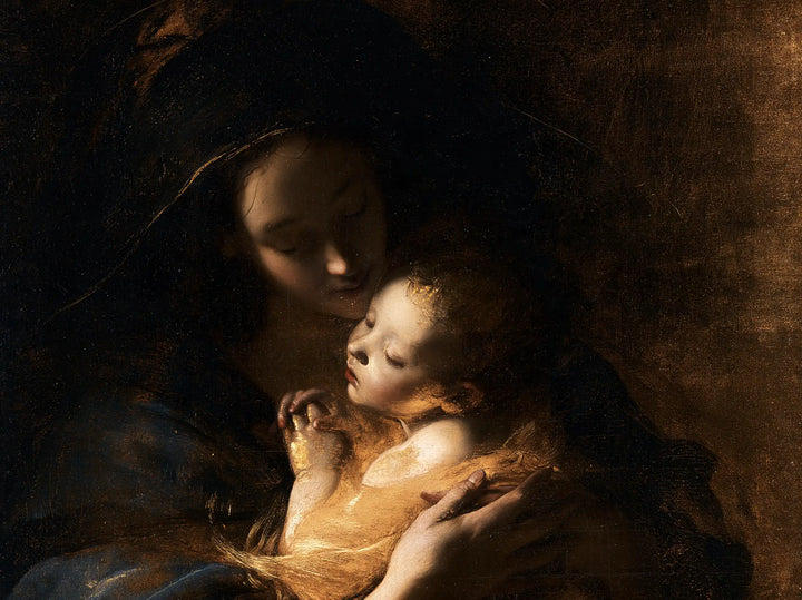 Virgin Mary and Child Jesus - Black and Gold · Landscape n° 9