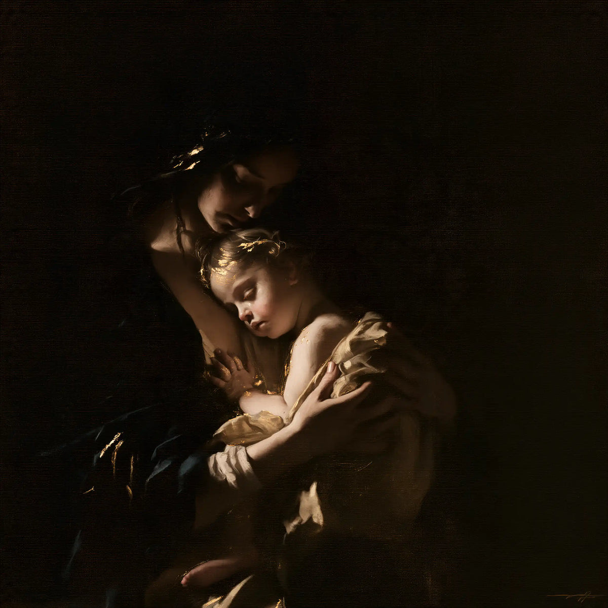 The Virgin and Child — The Sleeping Cheek in Ochre Folds