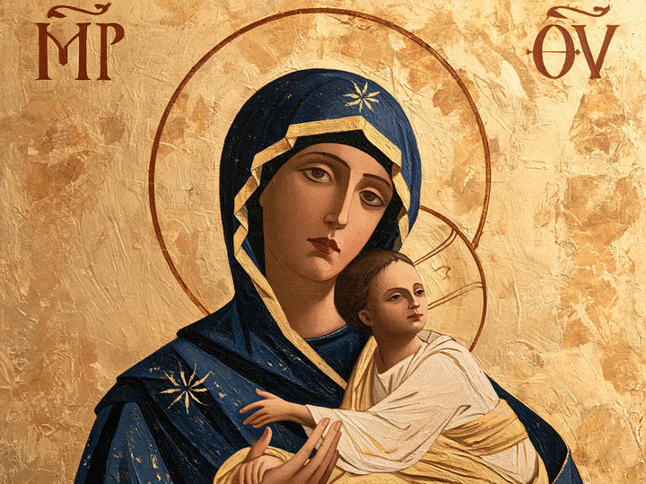 Virgin Mary and Child Jesus - Contemporary Byzantine · Landscape n° 8