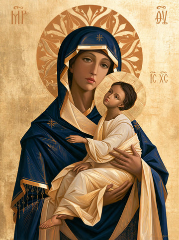 Virgin Mary and Child Jesus - Contemporary Byzantine · Portrait n° 28
