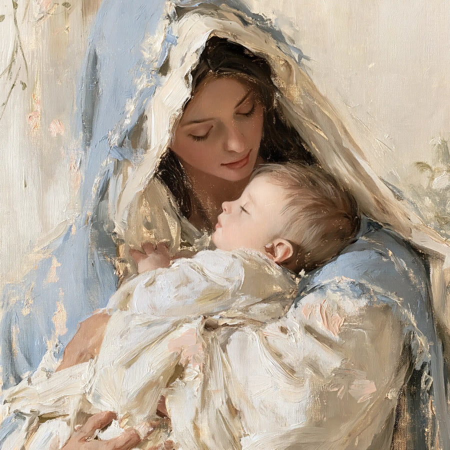 Virgin Mary and Child Jesus - Impressionist · Square n° 11