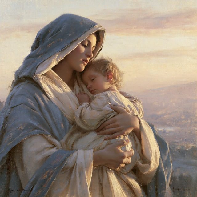 Virgin Mary and Child Jesus - Mary and Jesus at Dawn · Square n° 7