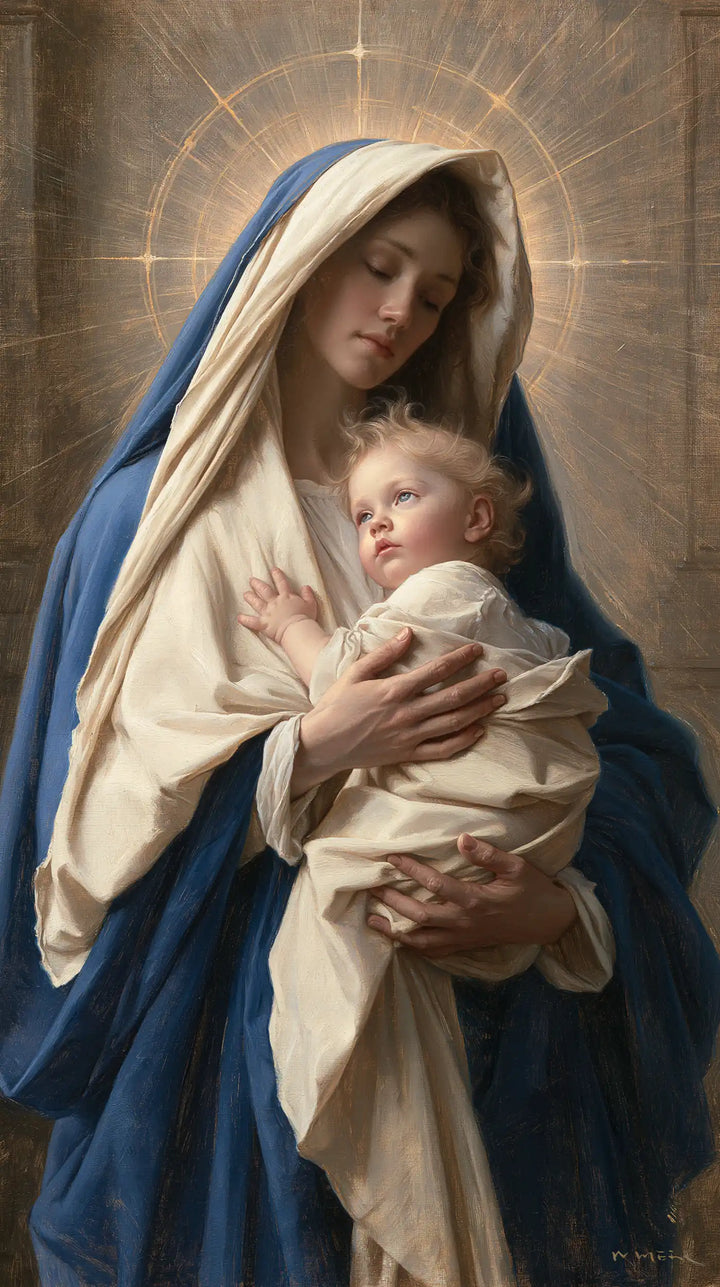 The Virgin and Child — Rest Beneath the Great Golden Circle