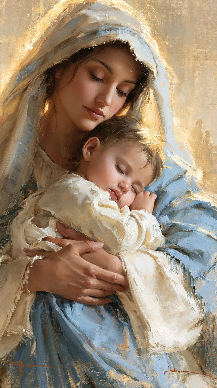 Virgin Mary and Child Jesus - Sacred Maternal Tenderness · Portrait n° 2