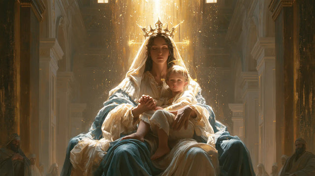 Virgin Mary and Child Jesus - Sacred Monumental View · Landscape n° 17