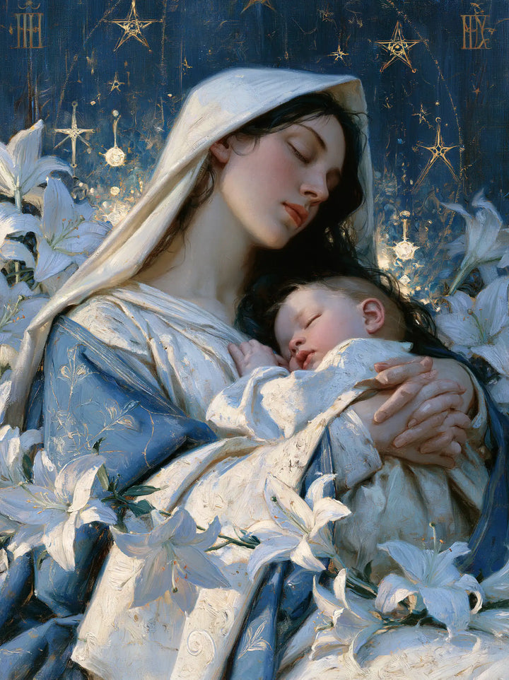 Virgin Mary and Child Jesus - Symbolist · Portrait n° 31