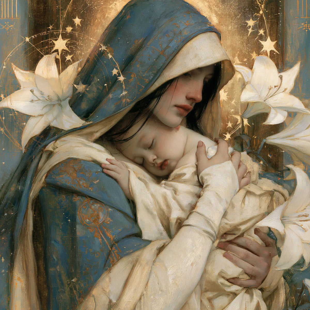The Virgin and Child — Slumber Between the Two Lilies