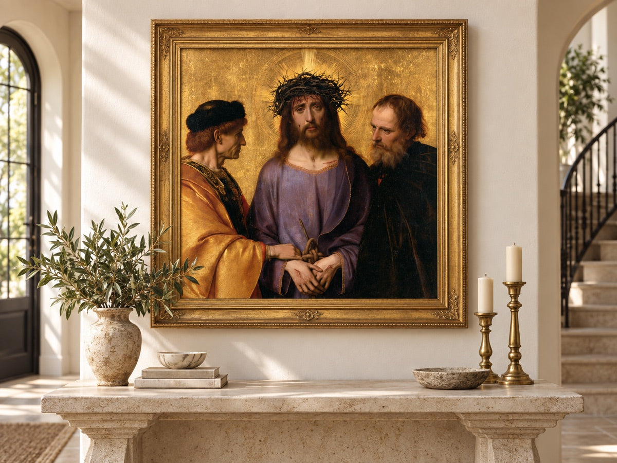 Ecce Homo — gold framed interior mockup