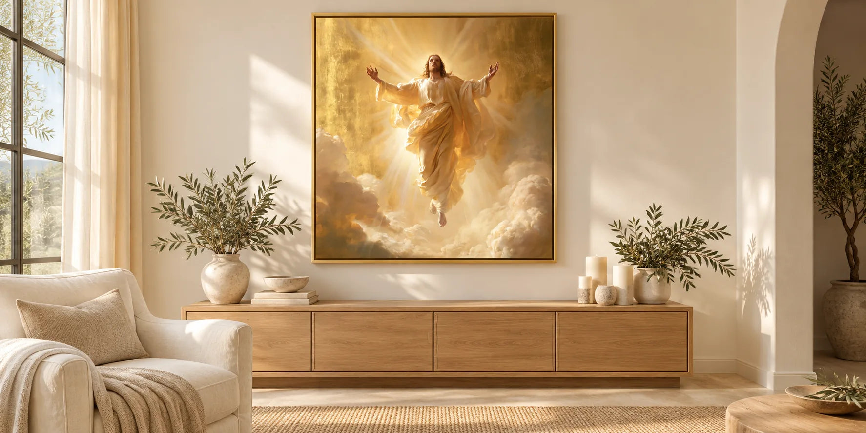 The Ascension of Jesus Christ - Jesus Welcomed by Angels